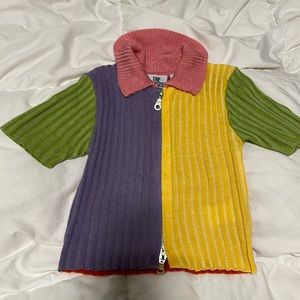 New- The Ragged Priest colorblock knit shirt